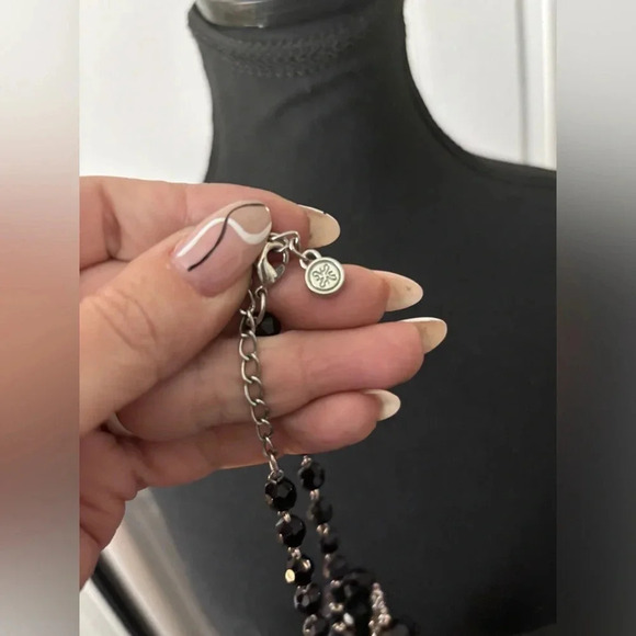 Handmade | Ornate Beaded  Black Statement Necklace - Picture 4 of 4